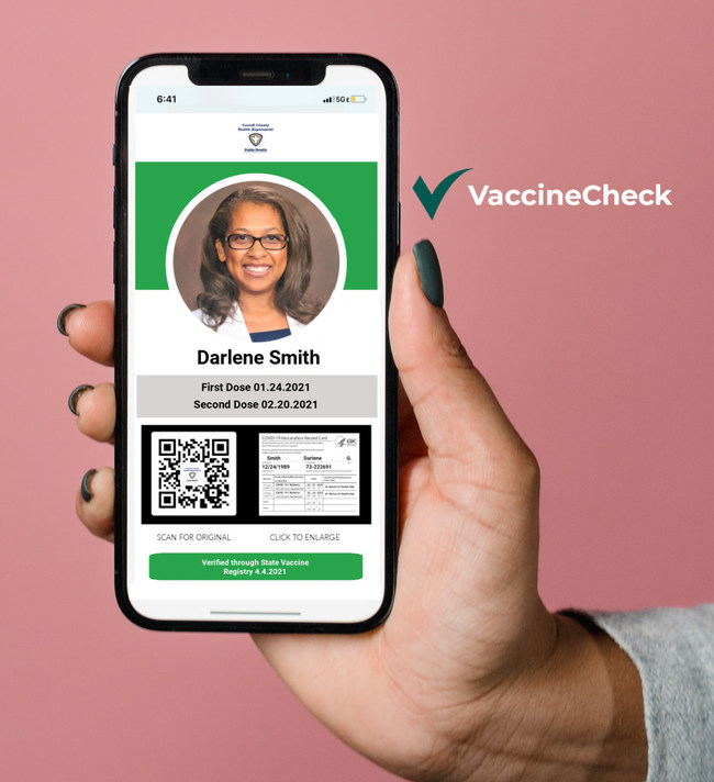 Pinpoint and the Carroll County Health Department Collaborate to Offer Residents Free VaccineCheck Verified Digital Card Program