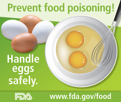 Prevent food poisoning! Handle eggs safely. www.fda.gov/food