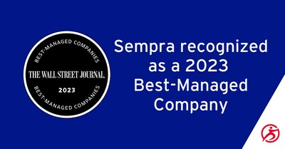 Sempra Named One of The Wall Street Journal's Best-Managed Companies for 2023