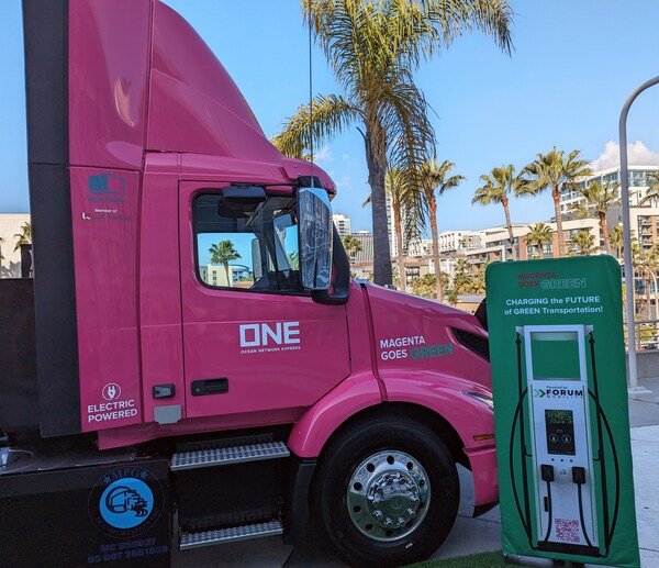 Forum Mobility Provides Charging for Innovative New Electric Truck Program Offered by Ocean Network Express Inc. and LX Pantos