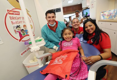 Colgate Bright Smiles, Bright Futures(TM) mobile dental van that provides children ages 3-12 with free dental screenings and oral health education in various Hispanic communities in the U.S.
