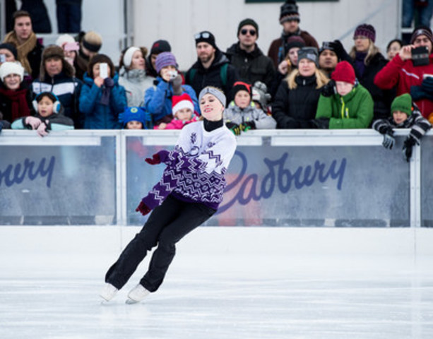 Cadbury surprises Ottawa skaters at the Sens Rink of Dreams with a special performance by six-time Canadian champion and Olympic Bronze Medallist Joannie Rochette