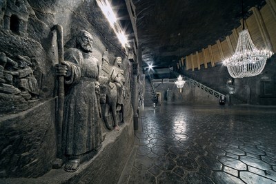 The biggest underground chapel in the world, chisseled in rock salt, Wieliczka Salt Mine, photo by Ryszard Tatomir (PRNewsFoto/Wieliczka Salt Mine)