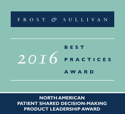 Health Dialog Receives 2016 North American Patient Shared Decision-Marking Product Leadership Award (PRNewsFoto/Frost & Sullivan)
