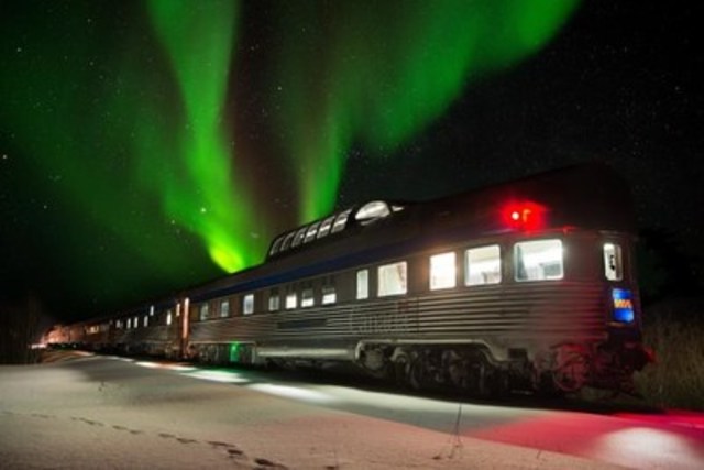 VIA Rail will officially launch the “aurora borealis season” on January 24, taking you to one of the best spots in the world to enjoy Mother Nature’s greatest show up-close - Churchill. Every year, thousands of tourists from all corners of the earth take the train to watch the sky change from green to pink to violet. While it is possible to see the northern lights almost year-round, the optimal viewing conditions are from January to March. (CNW Group/VIA Rail Canada Inc.)