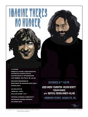 Jerry Garcia Foundation Brings Art and Music Together for Lennon Inspired "Imagine There's No Hunger" Benefit