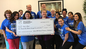 Great Hill Dental in Chelmsford Presents Donation Check to Catie's Closet