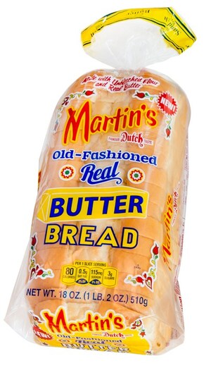 Martin's Famous Potato Rolls and Bread Introduces Martin's Old-Fashioned Real Butter Bread!