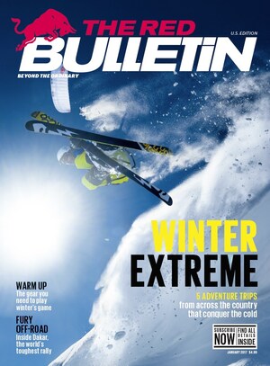 January Issue of The Red Bulletin Magazine Features the Most Extreme Winter Sports Locations in US