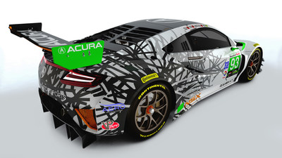 The #93 Acura NSX GT3 represents 1993, the year Honda Performance Development, the racing arm for Honda and Acura in North America, was founded.