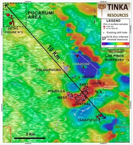 Tinka discovers new high-grade zinc zone at Pucarumi area