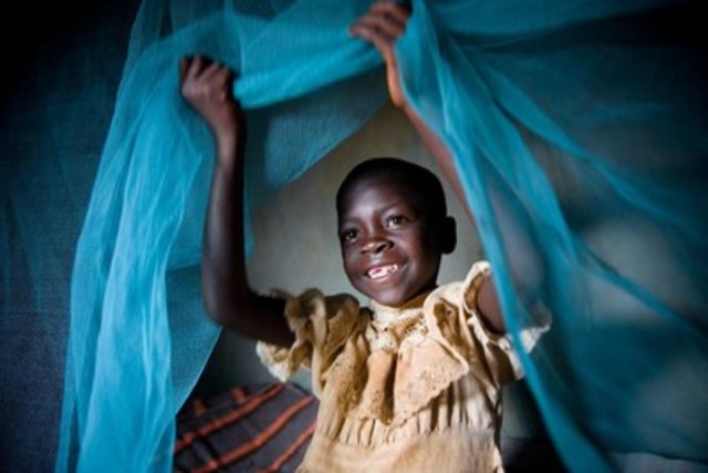 Linet Atieno is healthy and energetic because she sleeps under an insecticide treated mosquito net, which protects her from malaria. UNICEF Survival Gifts are real gifts with real impact that help children in 140 countries survive and thrive. © UNICEF/UNI174109/Hallahan (CNW Group/UNICEF Canada)