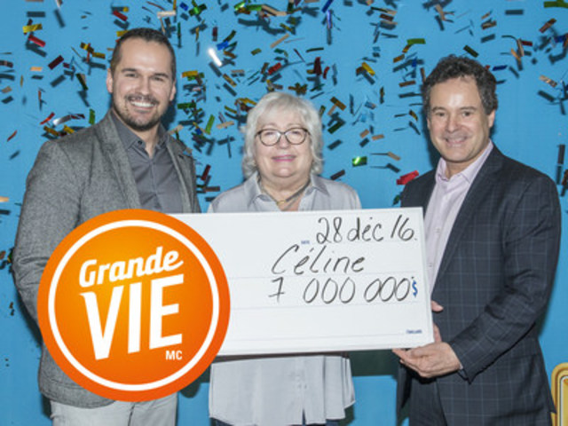 Premier gros lot au Québec - 1 000 $ par jour à vie  La Grande Vie pour une Montréalaise!