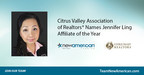 Citrus Valley Association of Realtors Names Jennifer Ling Affiliate of the Year