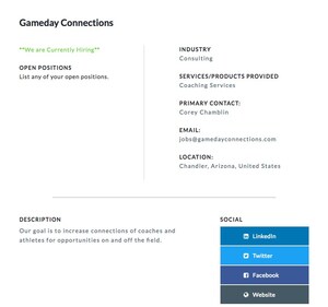 Gameday Connections Helps Service Providers and Businesses Connect With Athletes, Coaches at All Competition Levels