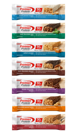 Premier Protein Launches New &amp; Improved 30g Protein Bars, With No Artifical Sweeteners, Flavors Or Colors