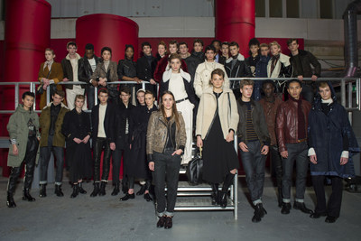 Belstaff AW17 'Jolly Roger' Presentation, LFWM, Group Model Shot with Delphine Ninous Collection Creative Director (PRNewsFoto/Belstaff)