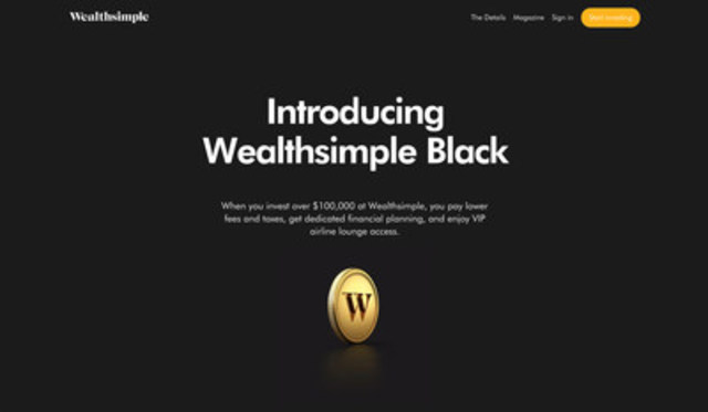 Wealthsimple Black offers financial planning, tax efficiency, Priority Pass airport lounge access to investors with $100,000+ in Wealthsimple accounts