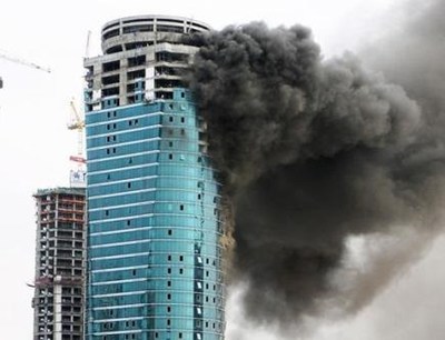 Fortune Tower Fire (PRNewsFoto/UBM EMEA)