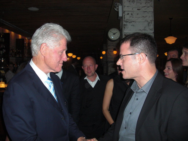 Former US President Bill Clinton with AGF Founder Gregory Grene