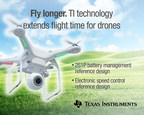 TI technology extends flight time and battery life of quadcopters and industrial drones