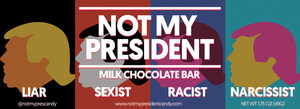 Not My President Candy Helps Raise Awareness About President Trump While Raising Money For 6 Charities To Fight The Injustices That President Trump Stands For.