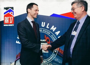 Sergey Fateev, members of the board of directors, Ulmart and Sergey Garmonin, Russian ambassador in Switzerland (PRNewsFoto/Ulmart)