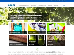 Sappi Limited Launches New Website Highlighting Global Presence, Increased Functionality And Robust Educational Resources