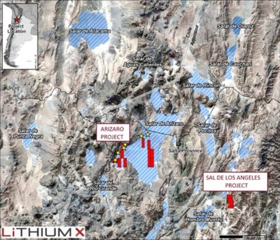 Lithium X Acquires Arizaro Lithium Brine Project in Argentina and Provides Sal de los Angeles Project Update