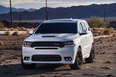 Dodge unleashes the new 2018 Dodge Durango SRT: America's fastest, most powerful and most capable three-row SUV. The Dodge Charger of the full-size SUV segment with its 475-horsepower legendary 392 cubic inch HEMI(R) V-8 engine, runs 0-60 miles per hour in 4.4 seconds, covers the quarter mile in a National Hot Rod Association-certified 12.9 seconds and out hauls every three-row SUV on the road with best-in-class towing capability of 8,600 pounds.