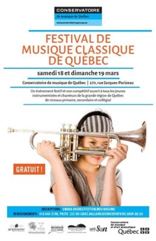 Le Conservatoire de musique de Québec présente le tout premier Festival de musique classique de Québec