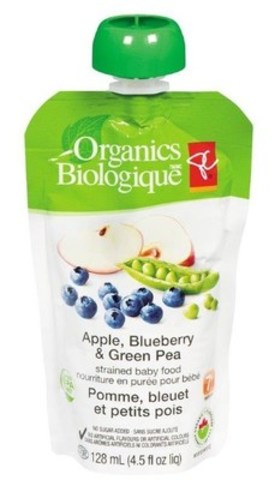 PC Organics Strained Baby Food Pouch (CNW Group/President's Choice)