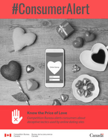 Competition Bureau alerts consumers about deceptive tactics used by online dating sites (CNW Group/Competition Bureau)