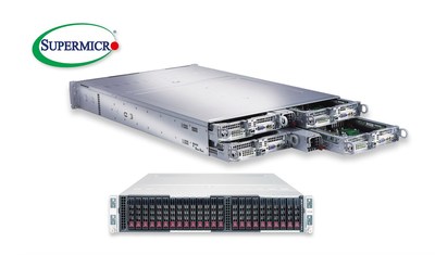 Fifth generation server from Supermicro offers 4-node, 2U solution supporting 205 watt dual-Xeon Processors, 24 DIMMs per node, and 24 All-Flash NVMe (PRNewsFoto/Super Micro Computer, Inc.)
