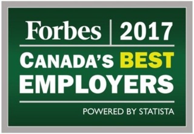 Logo: Forbes 2017 Canada's Best Employers (CNW Group/Commissionaires)