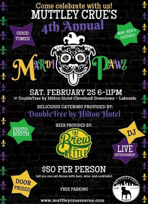 Muttley Crue Rescue Announces 4th Annual Mardi Pawz Fundraiser