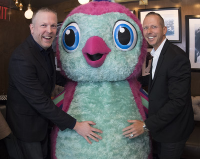 Spin Master's James Martin, Head of Robotics Global Business Unit and Ben Gadbois, Global President amp; Chief Operating Officer with a Hatchimals Penguala (PRNewsFoto/Spin Master)