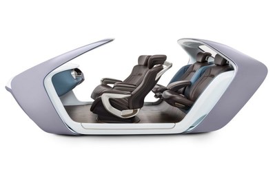 With its AI17 seating demonstrator, Adient is showcasing its seating concept for autonomous driving within a realistic vehicle interior. (PRNewsfoto/Adient Ltd. & Co. KG)