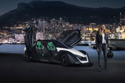 Actor Margot Robbie has been revealed as the new face of Nissan electric cars and zero emission in a staged midnight race around the glamorous streets of Monaco (PRNewsFoto/Nissan Europe)