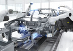 The ZEISS AIMax cloud optical 3D sensor captures 3D point clouds directly on the car body production line