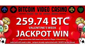 Bitcoin Video Casino Player Wins Huge 259.74 BTC Jackpot!