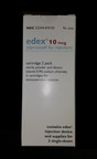 Edex 10 mcg strength, 2 pack carton, Product lot number 207386 (image - package side)