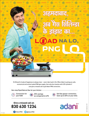 ADANI GAS Successfully Launches its 'Ahmedabad Load Na Lo' 360° Advertising Campaign to Promote its PNG Business in Ahmedabad