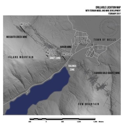 Barkerville Gold Mines intersects 12.27 g/t Au over 7.45 metres in shaft zone at Island Mountain