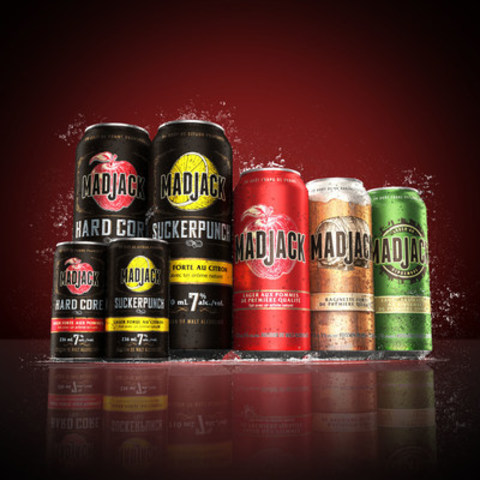 PAF! Les lagers fortes au citron Suckerpunch et aux pommes Hard Core de Mad Jack viennent d'atterrir!