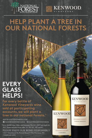 Kenwood Vineyards plants trees for National Forest Foundation