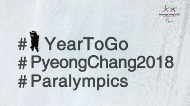 With exactly one year to go until the Opening Ceremony of the PyeongChang 2018 Paralympic Winter Games set for March 9 to 18, 2018, the Canadian Paralympic Committee is looking forward with great excitement to competing in South Korea. Photo: PyeongChang 2018 (CNW Group/Canadian Paralympic Committee (CPC))