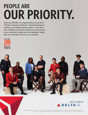Fortune names Delta one of the 100 Best Companies to Work For