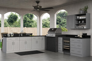 Ideal Cabinetry Adds Rustic Gray Color to Their WeatherStrong® Outdoor Cabinetry Program