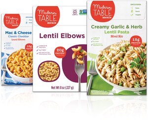 Modern Table Meals® Unveils Entirely Reformulated Product Line Of Protein-packed Pastas And Meal Kits And Enters The Mac And Cheese Category